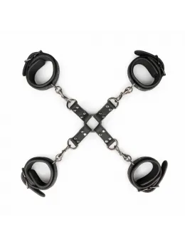 EasyToys Bondage System - Adjustable Faux Leather Hogtie Restraint Set
