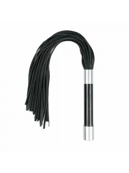Kiotos Long Flogger Intimate Impact Tool with Metal Grip Handle Black