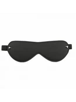 EasyToys Leather Eye Mask with Adjustable Elastic Band - Black
