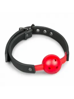Регулируема PVC топка за уста, червена