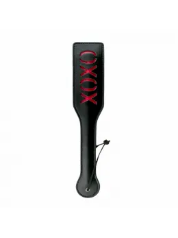 Rimba Black Leather Paddle XOXO - Sturdy Model with Decorative Cutout