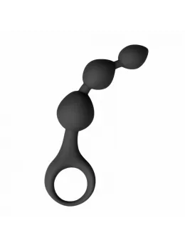 EasyToys Silicone Prostate Model with Graduated Beads, Black, 20 cm