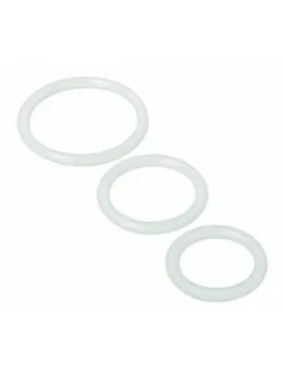 Trinity Vibes Silicone Comfort Rings Set, Clear, 3 Sizes