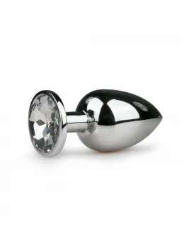 Rimba Aluminium Intimate Plug with Large Crystal - Medium Size