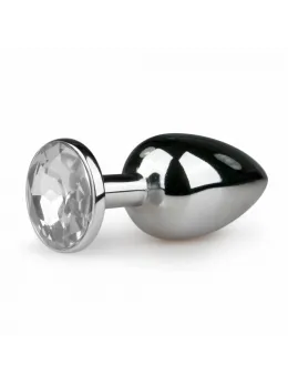 Diogol Metal Plug Silver with Clear Crystal S - Compact Aluminium Model