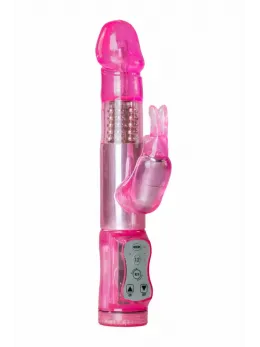 EasyToys Pink Dual-Action Vibrating Device, 12 Modes, Waterproof