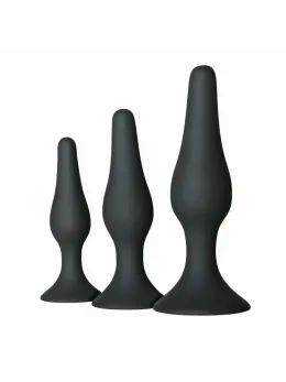 EasyToys Anal Training Set - 3 Size Silicone Model, Black