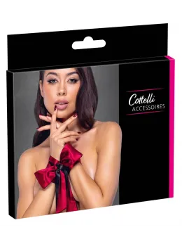 Cottelli Collection Dual-Tone Satin Scarf Red/Black 150 cm