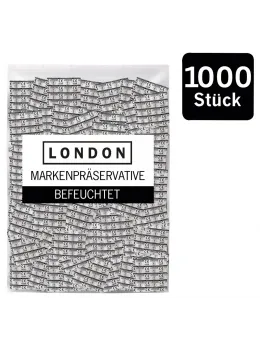 London Classic Transparent Condoms Silicone Lubricated 1000 pcs Regular 52mm