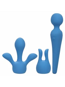 CalExotics Couture Collection Wand Kit Blue - 10-Speed Silicone Massager