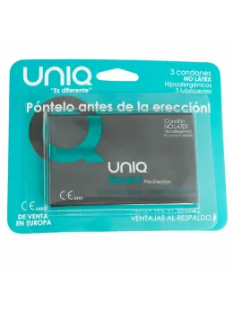 UNIQ Smart Latex-Free Pre-Ready System Condoms 3-Pack Card Edition
