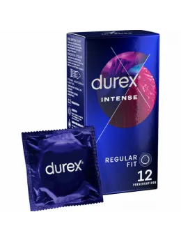 Durex Intense Ribbed & Dotted Condoms with Stimulating Gel 12 pcs