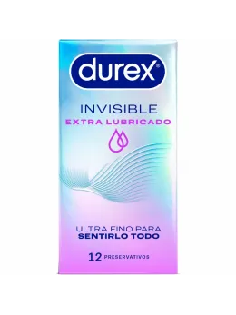 Durex Invisible Extra Lubricated 12 pcs - Ultra-Thin, Enhanced Comfort