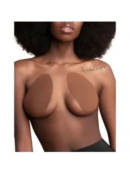 Bye Bra Breast Enhancer Pads & 3 Satin Brown Covers - Cotton, Reusable