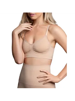 Bye Bra Seamless Medium Control Bra XL Beige Comfort Fit