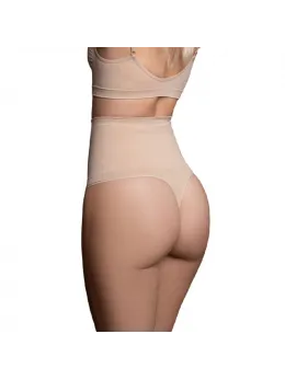Bye Bra Seamless High Waist Thong Shapewear Beige Size S