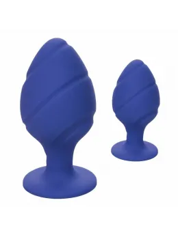 CalExotics Cheeky Silicone Plug Purple Waterproof Two Sizes