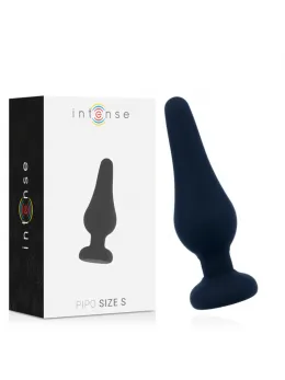 Intense Pipo S Silicone Anal Plug Black 9.8 cm - Classic Tapered Design