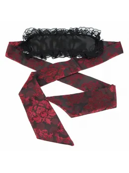 CalExotics Scandal Black Eye Mask - Adjustable, Double-Padded Brocade Design