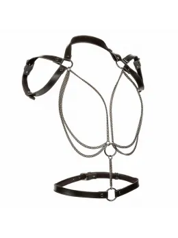 CalExotics Euphoria Multi-Chain Halter Harness Premium, Adjustable Vegan Leather
