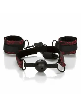 CalExotics Scandal Adjustable Ball Gag with Breathable System & Handcuffs