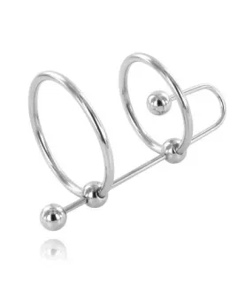 Metal Hard Steel Dual Ring & Urethral Stopper System 28/32 mm