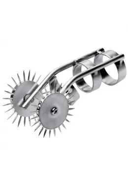 METAL HARD Thimble Dual Roller Stimulation Tool, 9cm, Steel Finish