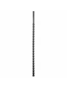 ALL BLACK Flexible Silicone Urethral Sound 24cm 8-10mm Black