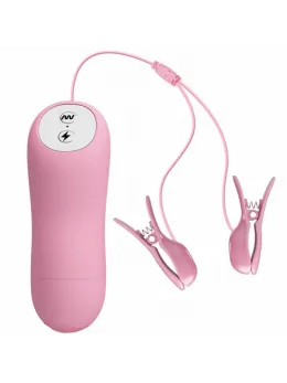 Baile Romantic Wave Adjustable Vibrating Clamps with Electro Impulse, Black