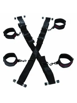 CalExotics Scandal Cross-Shaped Over-the-Door Restraint System Red-Black