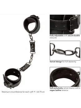 CalExotics Euphoria Adjustable Velvet & Vegan Leather Wrist Restraints
