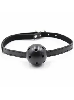 OHMAMA Fetish Adjustable Ball Gag with Vents 4.5 cm Black