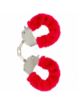 TOYJOY Furry Fun Cuffs Red - Padded Restraint System with Keys