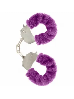 TOYJOY Furry Fun Cuffs Purple - Soft Plush Restraint System with Keys