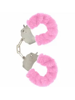 TOYJOY Furry Fun Cuffs Pink - Plush-Coated Steel Wrist Restraints