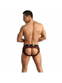 ANAIS Men TRIBAL Bikini Jockstrap XL - Red Microfiber, Animal Print
