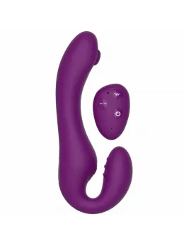 XOCOON 2-in-1 Strapless Remote Vibrator Purple Silicone Rechargeable