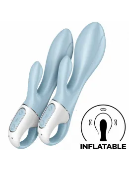 Satisfyer Air Pump Bunny 1 Inflatable Dual-Action System Blue Silicone