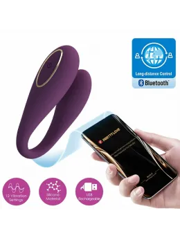 Pretty Love August App-Controlled Double Vibrator Purple Silicone 12 Modes