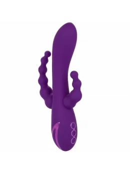 Long Beach Bootylicious масажор с тройно действие, лилав, силиконов