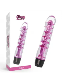 Glossy Lenny Pink - TPE Waterproof Intimate Device, 14 cm