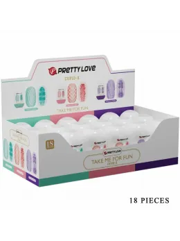 Pretty Love Cupid X 18 Intimate Sleeve Set - 3 Textures, 3 Colors, TPR