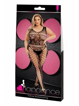 LAPDANCE Fishnet Bodystocking Black - Flexible Nylon-Spandex, QS