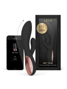 LELO INA Thrust Rabbit Black - Dual-Action Thrusting Intimate Machine