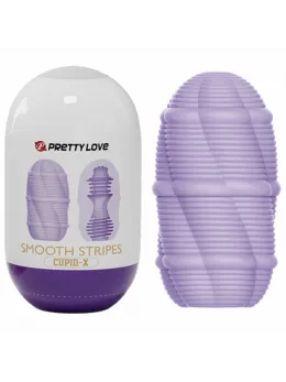 Pretty Love Smooth Stripes Intimate Egg Cup - Compact TPR Flexible Sleeve