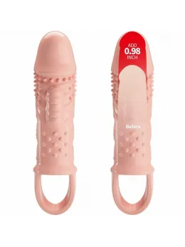 Pretty Love Cecelia Vibrating Extension Sleeve Natural TPR Adjustable Fit