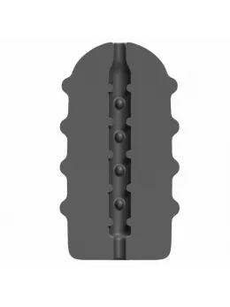 ALL BLACK Bumpy Intimate Stimulation Device 17cm Soft Touch Black
