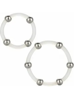 CalExotics Steel Beaded Silicone Ring Set L & XL - Durable System