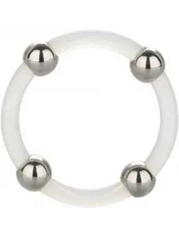 CalExotics Steel Beaded Silicone System Ring L 3.75cm Black