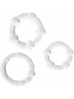Seven Creations Set of 3 Transparent Silicone Comfort Rings, 21-24mm